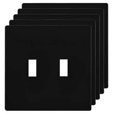 Enerlites Antimicrobial Screwless Toggle Two-Gang Wall Plate